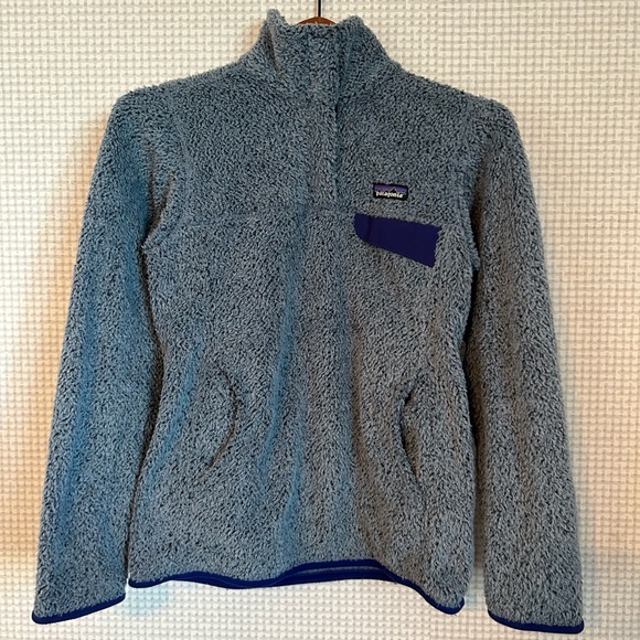 Patagonia Jackets & Blazers - Patagonia Women’s XS 1/4 Snap Blue Fleece Pullover Jacket